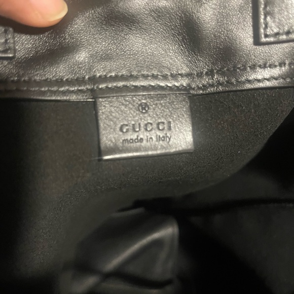 Gucci Print Leather Drawstring Backpack - Picture 5 of 5